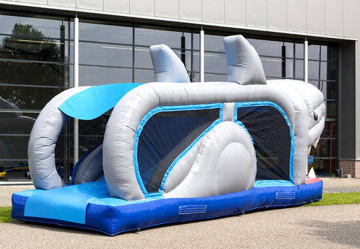 Order inflatable mini run shark 8m obstacle course for children. Buy inflatable obstacle courses online now at JB Inflatables UK