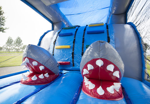 Order shark themed obstacle course for kids. Buy inflatable obstacle courses online now at JB Inflatables UK