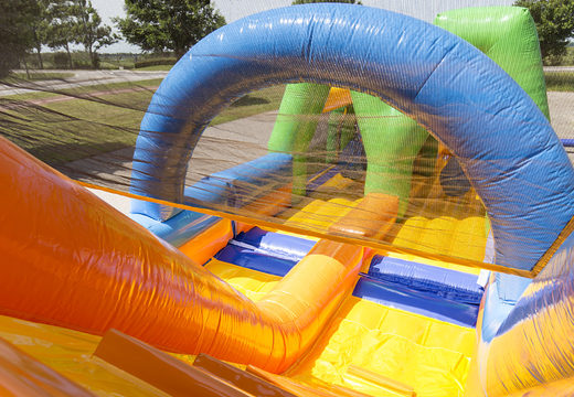 Order obstacle course 27m double in cheerful colors for kids. Buy inflatable obstacle courses online now at JB Inflatables UK