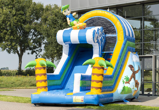 Buy surf themed inflatable slide for kids. Order inflatable slides now online at JB Inflatables UK