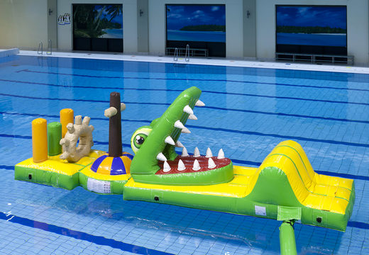 Get an airtight crocodile-themed inflatable obstacle course with fun 3D objects for both young and old. Order inflatable pool games now online at JB Inflatables UK