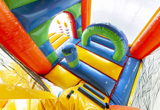 Buy multiplay party bouncer with a slide for children. Order inflatable bouncers online at JB Inflatables UK