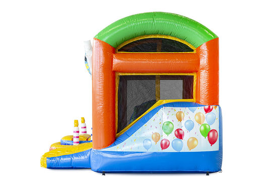 Order mini inflatable with slide party bouncy castle with slide for children. Buy inflatable bouncy castles online at JB Inflatables UK
