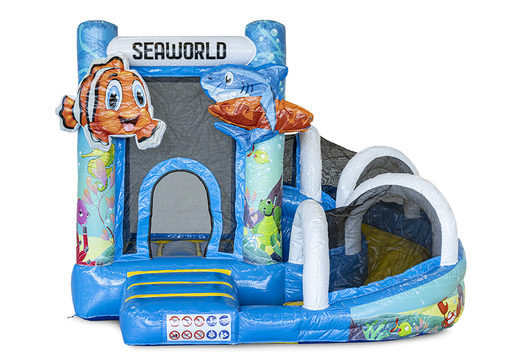 Mini inflatable multiplay bouncy castle in nemo theme for children. Order inflatable bouncy castles online at JB Inflatables UK