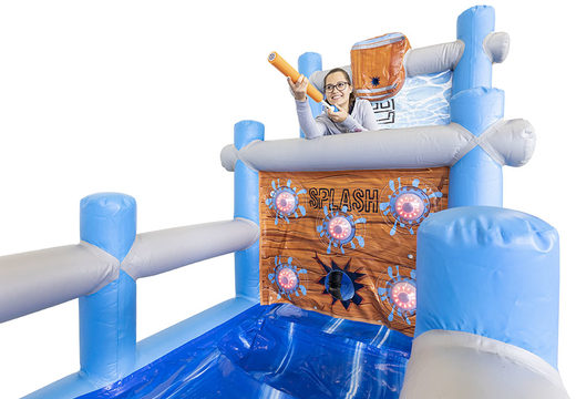 Order IPS Water Wars inflatable with water cannons for both young and old. Buy inflatable water attractions online now at JB Inflatables UK 