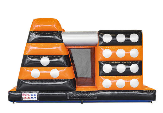 Buy mega inflatable 40-piece giga modular Gate Dodger assault course for children. Order inflatable obstacle courses online now at JB Inflatables UK