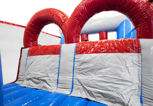 Buy inflatable 40-piece giga modular Way Out assault course for kids. Order inflatable obstacle courses online now at JB Inflatables UK