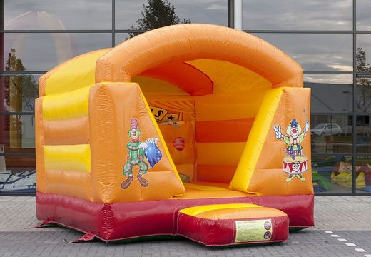 Mini-roofed circus-themed bouncy castle for kids for sale. Buy online bouncy castles at JB Inflatables UK 