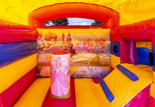 Order a small multifun inflatable bouncy castle for kids with a princess theme. Buy bouncy castles online at JB Inflatables UK 