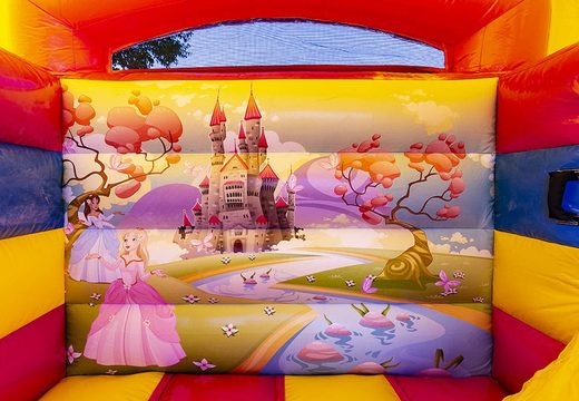 Mini inflatable multifun bouncy castle with a princess theme for children for sale at JB Inflatables UK 