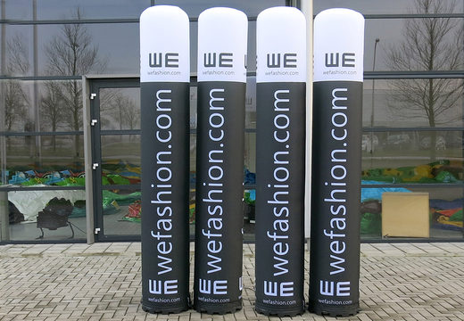 Order large inflatable WE Fashion pillars. Buy your inflatable advertising pillars now online at JB Inflatables UK