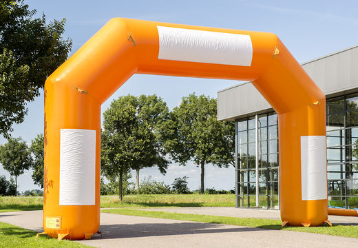 Orange start & finish inflatable arches for sale at JB Inflatables UK online. Buy inflatable start & finish arches in standard colors and sizes 