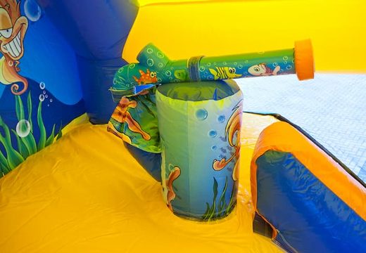 Buy shooting combo seaworld bouncy castle with shooting game and slide for kids. Order inflatable bouncy castles online at JB Inflatables UK