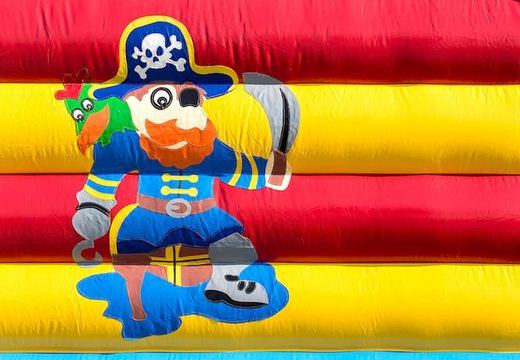 Pirate super bouncy castle  with cheerful animations for kids.  Buy bouncy castle  online at JB Inflatables UK